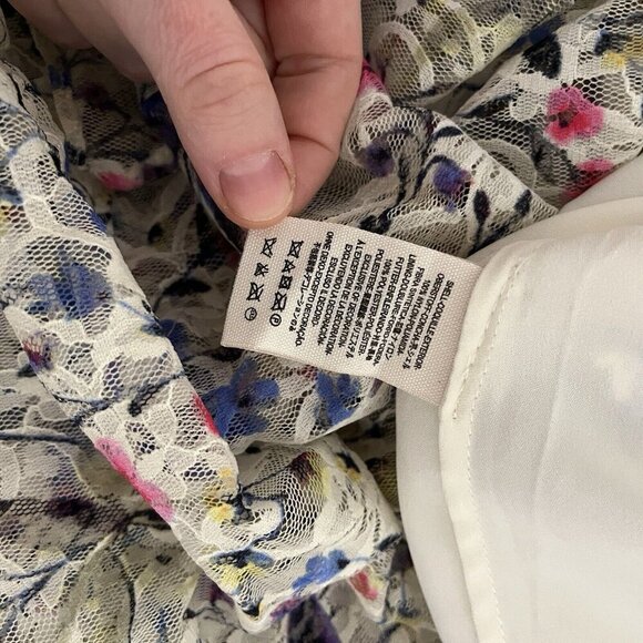 Free People Cherry Blossom Sheer Mesh Maxi Gown Dress Size 4‎ - Picture 9 of 11